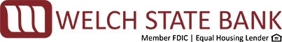 Click this Welch State Bank logo to be redirected to their Financial Literacy Education Center website.
